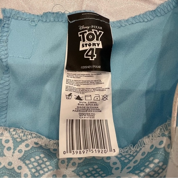 Disney Pixar Toy Story 4 Bo Peep Kids Costume - Size S 4-6X - Picture 4 of 11